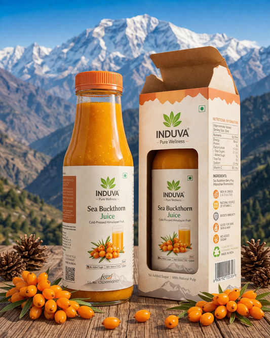 Induva Sea Buckthorn Juice (Pulp) Natural Vitamin C | Immunity & Skin Glow