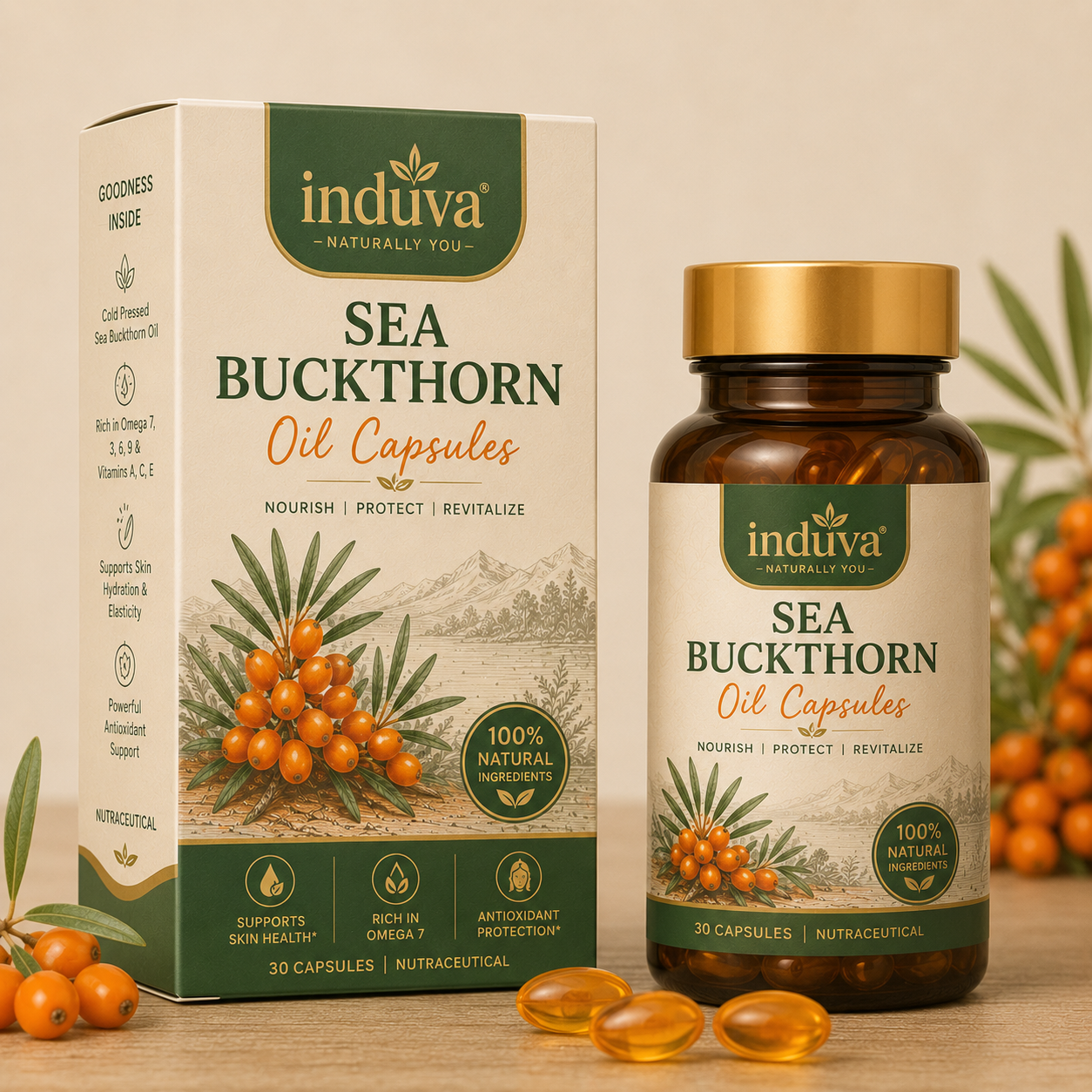 Sea Buckthorn Oil Capsules (30 Capsules)